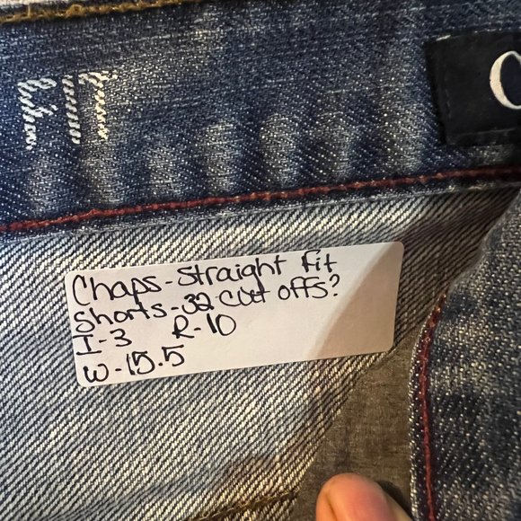 Chaps Raw Hem Straight Fit Demin Shorts - Picture 3 of 3
